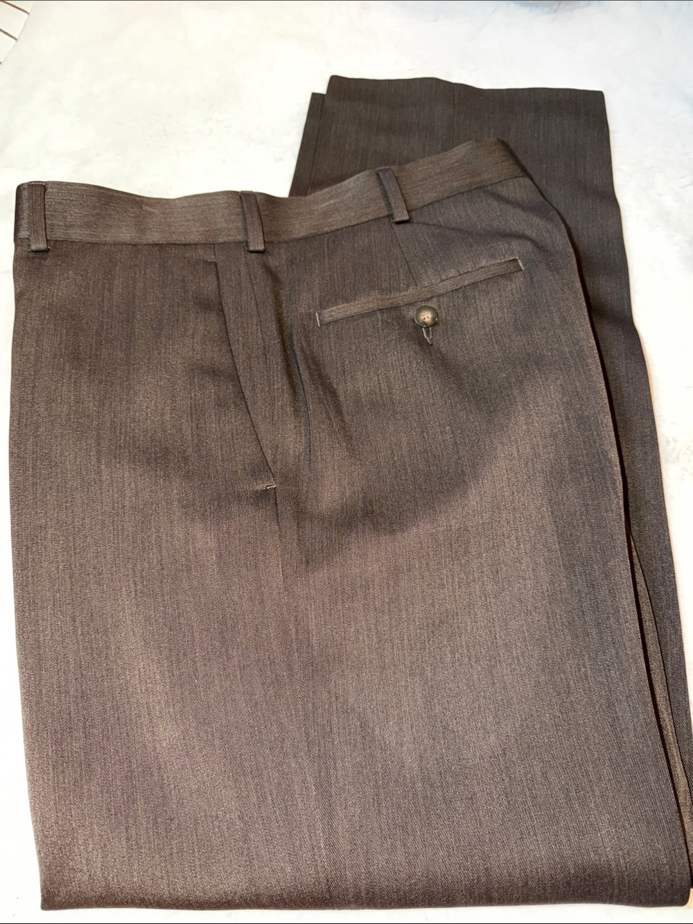 Axist Brown Men's Dress Pants with Subtle Texture 33X30